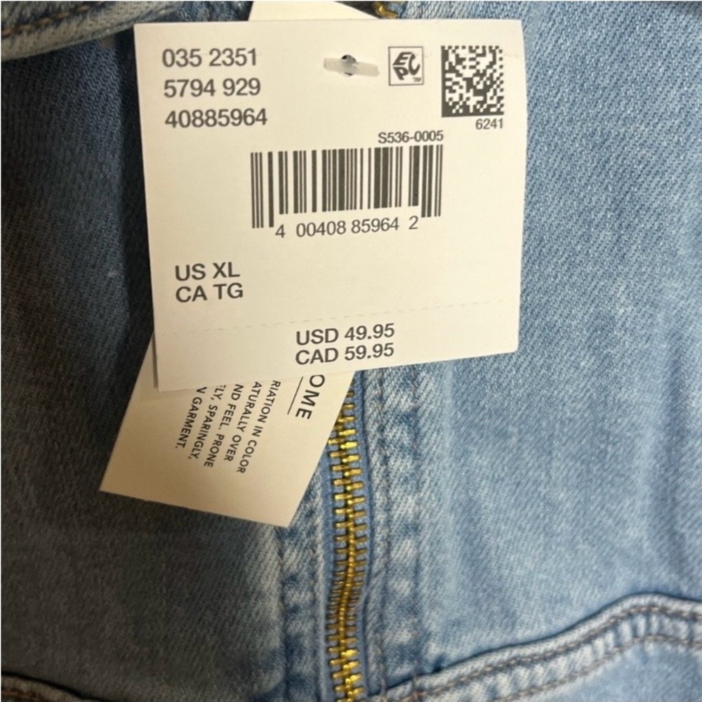 American Eagle Denim Jean Vest Extra Large - Picture 7 of 10